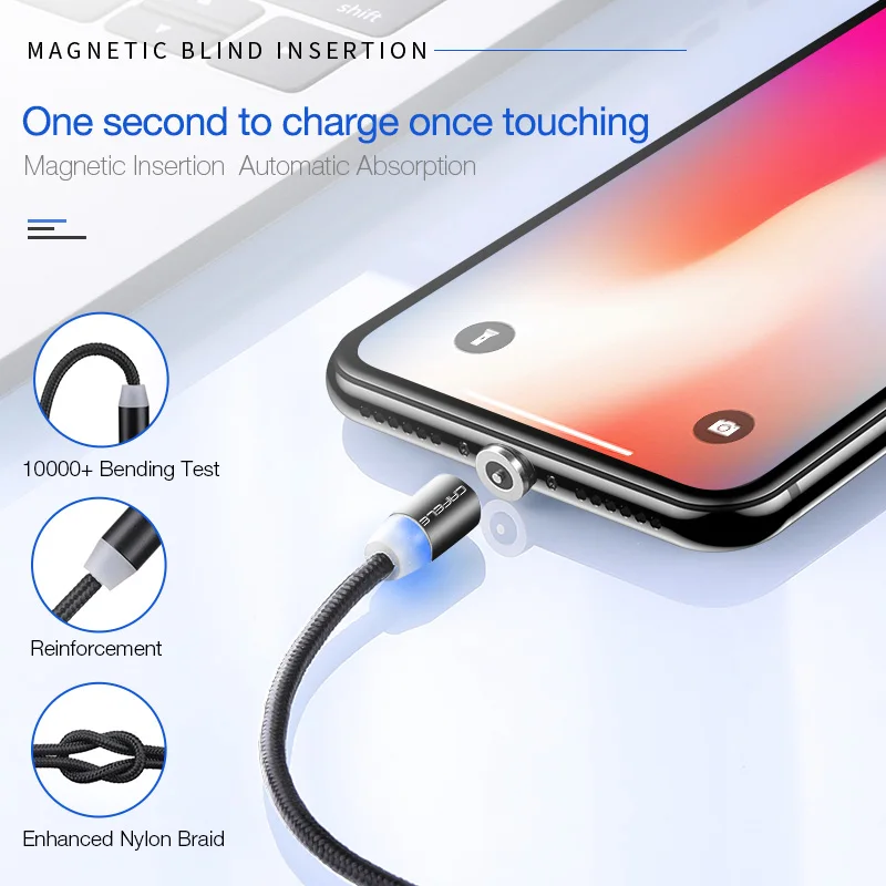 CAFELE Магнитный кабель зарядное устройство для iPhone Micro type C USB Redmi Note 7 6 8 XS MAX XR huawei