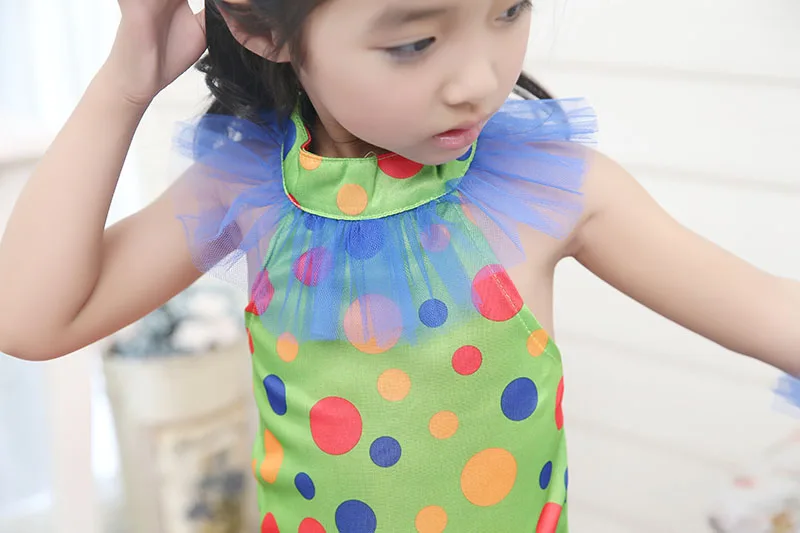 От 3 до 10 лет милые цирк в горошек шутник клоун костюм для мальчиков и девочек