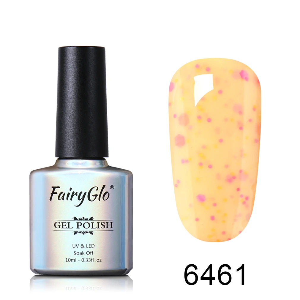 FairyGlo 10 мл сыр конфеты Гель-лак для ногтей замочить от УФ светодиодный Гель-лак длительный гель лак для ногтей нужно верхнее Базовое покрытие лак для ногтей - Цвет: 6461