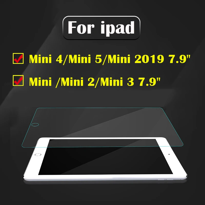 Закаленное стекло для ipad 7," Защита для apple Mini 2 3 4 5 Защитное стекло для экрана A2126 A2133 A2125 5-я защитная пленка 9H