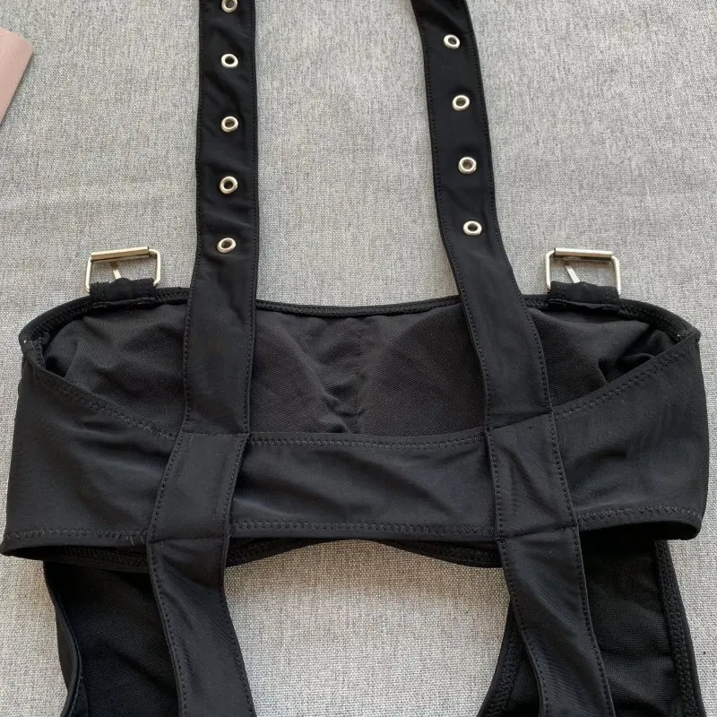 Женское боди сексуальное нижнее белье Babydoll с пряжкой вырезами эротическое