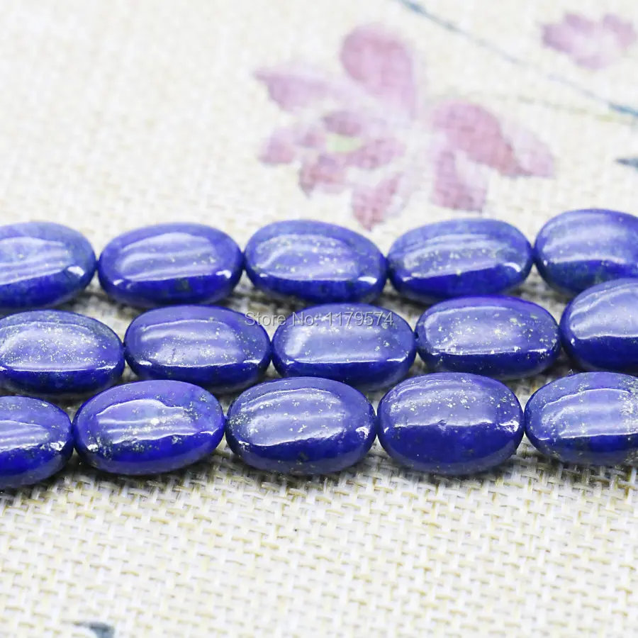 Бусины с ляпис лазуритом и эллипсом 15 х20 мм|beads accessories|accessories for jewelry makingjewelry making