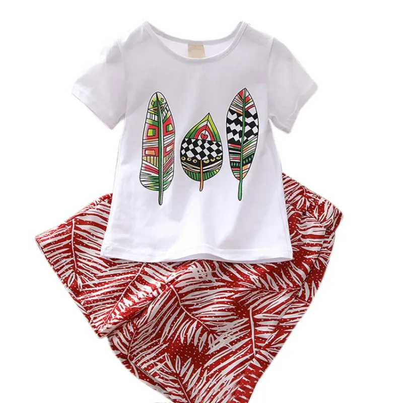 Детский комплект из 2 предметов одежды для девочек детская одежда Повседневная