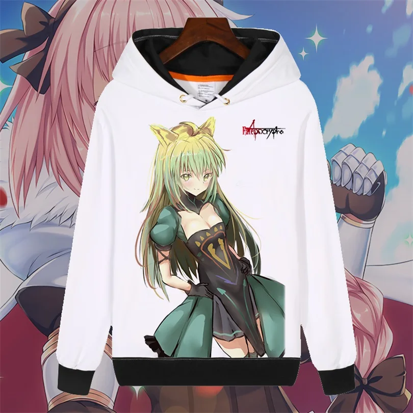Модные толстовки с капюшоном с рисунком из аниме Fate/Апокриф Astolfo Жанны д 'Арк Косплэй Белый свитшот осень унисекс с капюшоном пуловеры, пальто, топы - Цвет: 08
