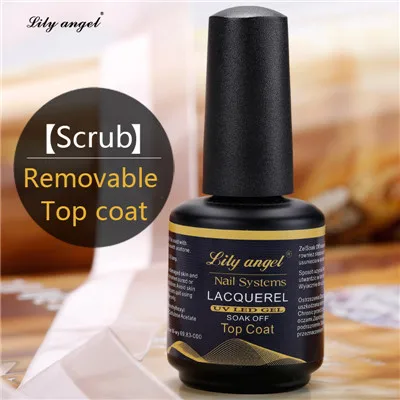 15ml top Lily angel Профессиональный 15 мл Гель-лак для ногтей Базовое покрытие верхнее покрытие впитываемый Гель-лак УФ-лак гель-грунтовка для ногтей - Цвет: 15ml top
