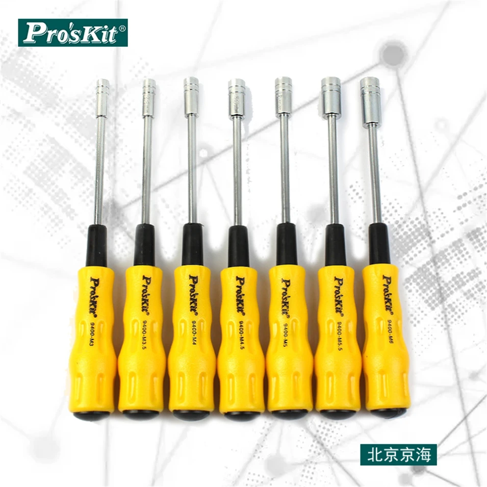 1 шт. Proskit 19400-M3/M3.5/M4/M4.5/M5/M5.5/M6 Шестигранная многоцелевая отвертка для открытия инструмента Ремонт немагнитная длинная Шестигранная