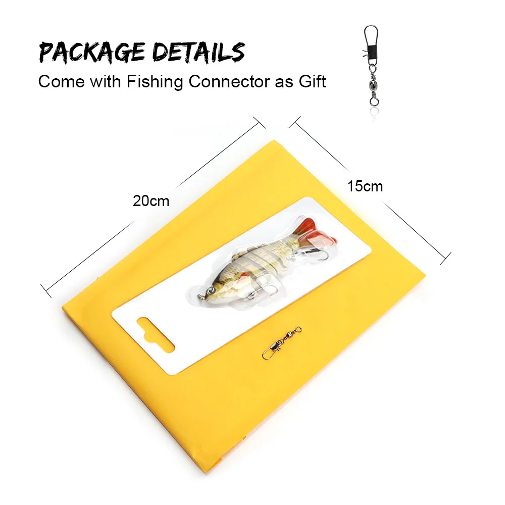 VTAVTA 10cm 15g Swimbait Artificial Multi Jointed Hard Bait Fishing Lure Lifelike Minnow Wobblers Crankbait Tackle | Спорт и