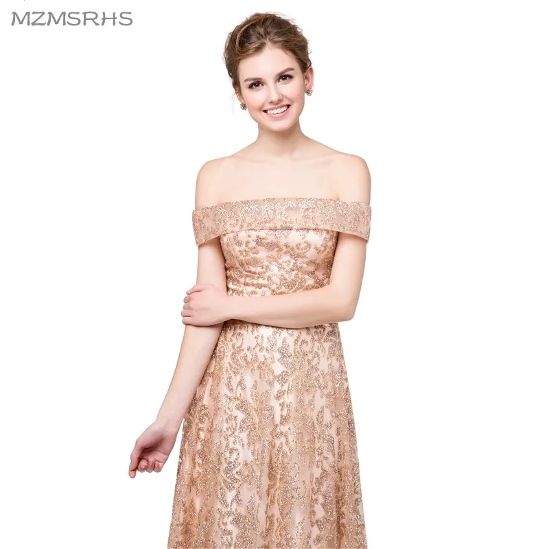 Блестящее кружевное вечернее платье женское элегантное розовое длинное для