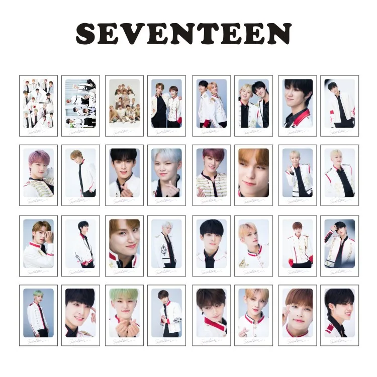 KPOP SEVENTEEN Lomo карты фото 32 шт. маленькие с зажимами и веревкой новые Kpop K pop