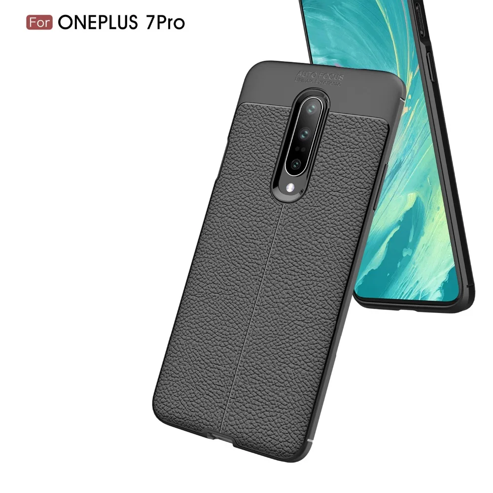 For One Plus 7Pro Case for Coque OnePlus 7 Pro Cover Leather Silicone Soft TPU Phone Fundas Capa |