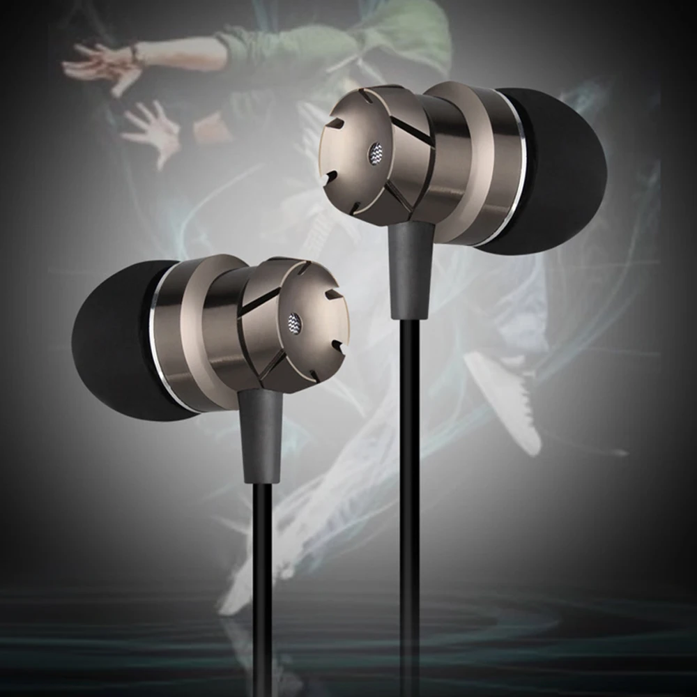 3D высококачественные Проводные спортивные наушники вкладыши стерео бас