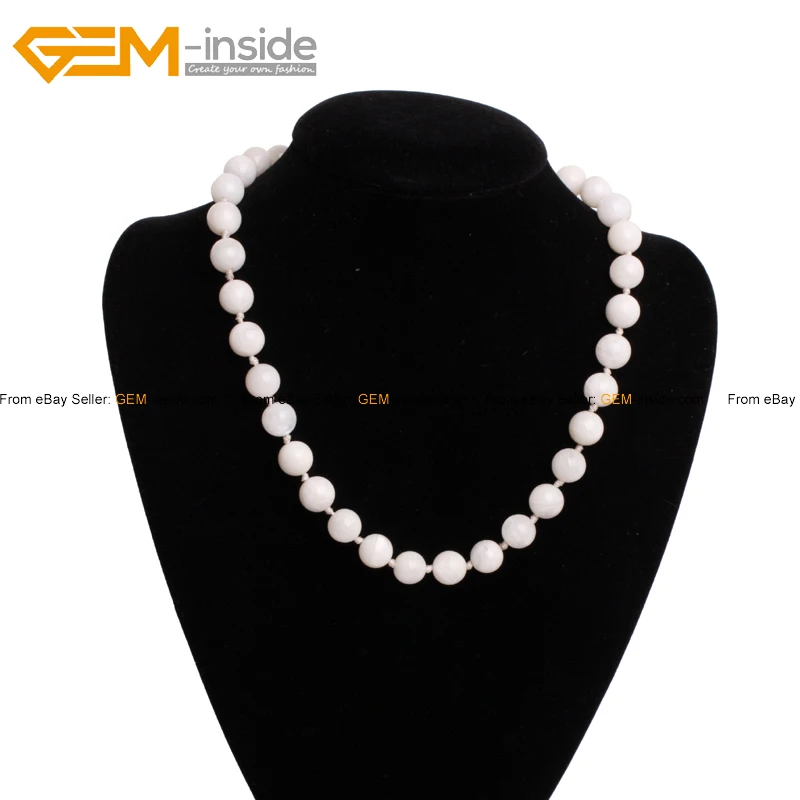 Ожерелье с бусинами из лунного камня 19 дюймов 6 8 10 12 14 мм|fashion necklace|necklace fashionbead necklace