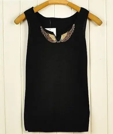 Burst!gold wings Camisole all-match Sewed and wrapped edge seamless vest clothes Women fantastic dress Free Shipping | Женская одежда
