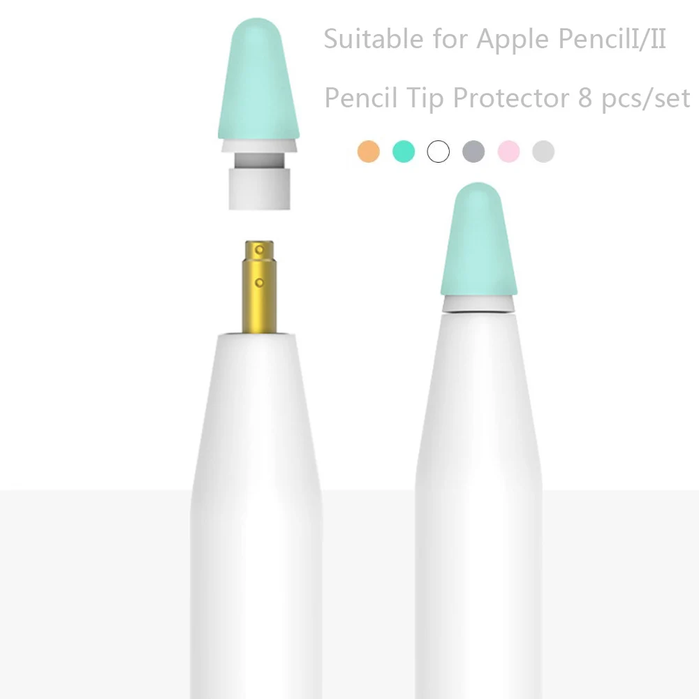 8 шт./компл. силиконовый защитный чехол с наконечником немой наконечник для Apple