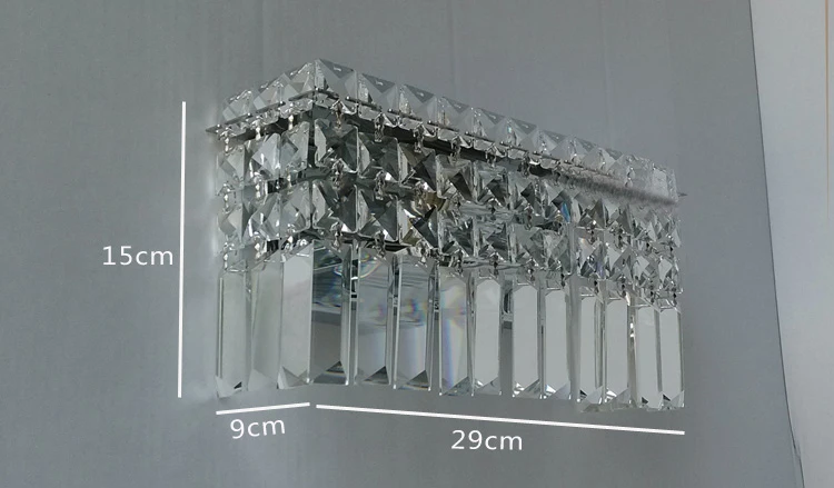 Современный Роскошный K9 хрустальный настенный светильник для дома спальни