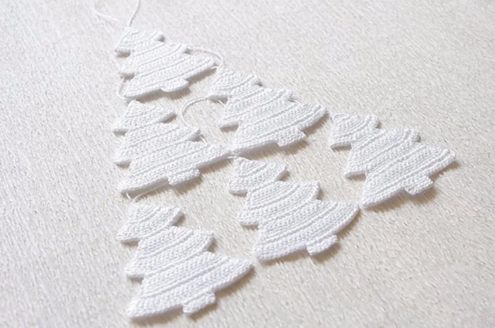 Белый Рождество украшения-крючком рождественские украшения-висит дерево набор