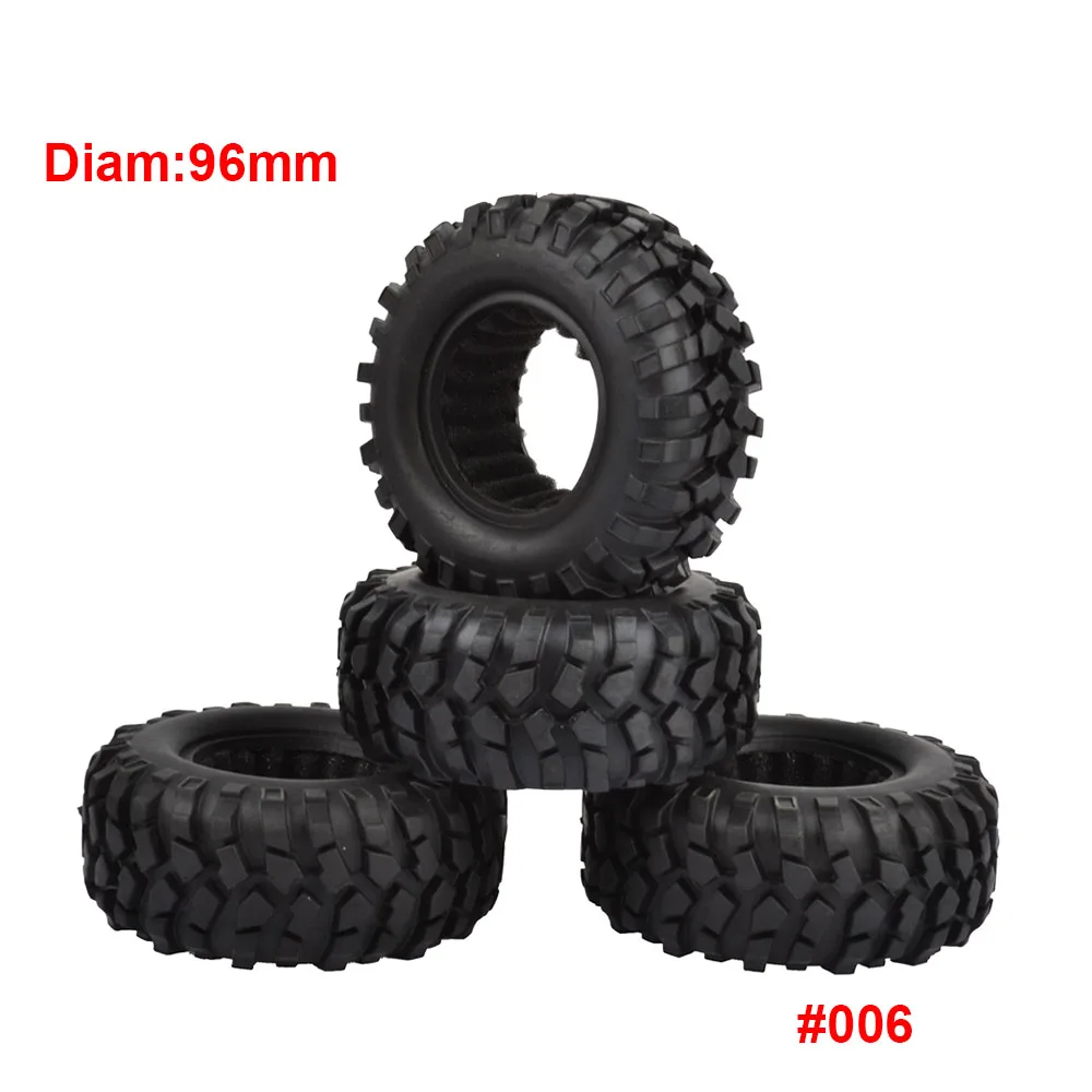 006 RCAIDONG 4 шт. 1," резиновые камни шины/колеса шины для осевой SCX10 90046 90047 TRX4 Tamiya CC01 D90 D110 1:10 RC Рок Гусеничный - Цвет: 006