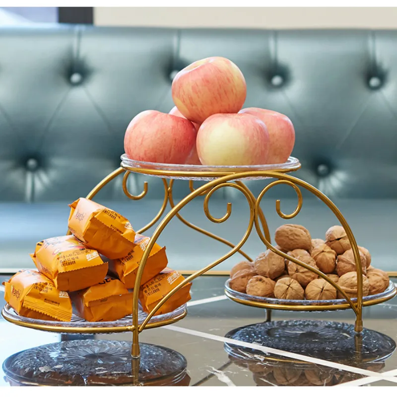 Креативная многослойная тарелка для фруктов кованая железная подставка