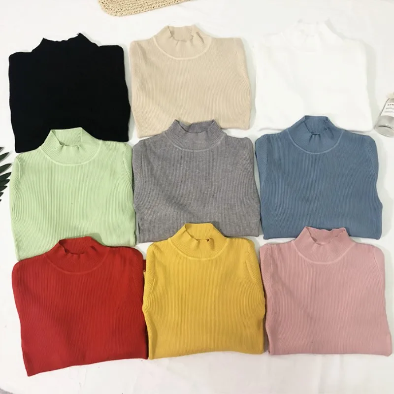2019 осень 9 цветов женские трикотажные пуловеры High Street Slim Fit стретч-трикотаж