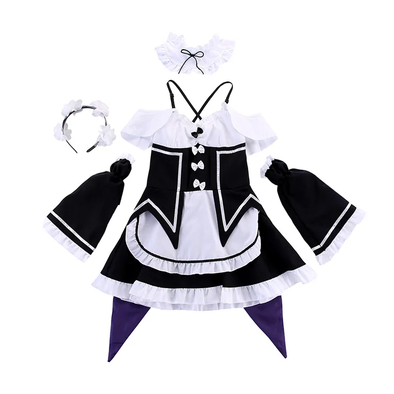 Дети Ram/Rem Косплей Re: zero Hajimeru Isekai Seikatsu жизнь в другом мире Kawaii костюм на Хэллоуин
