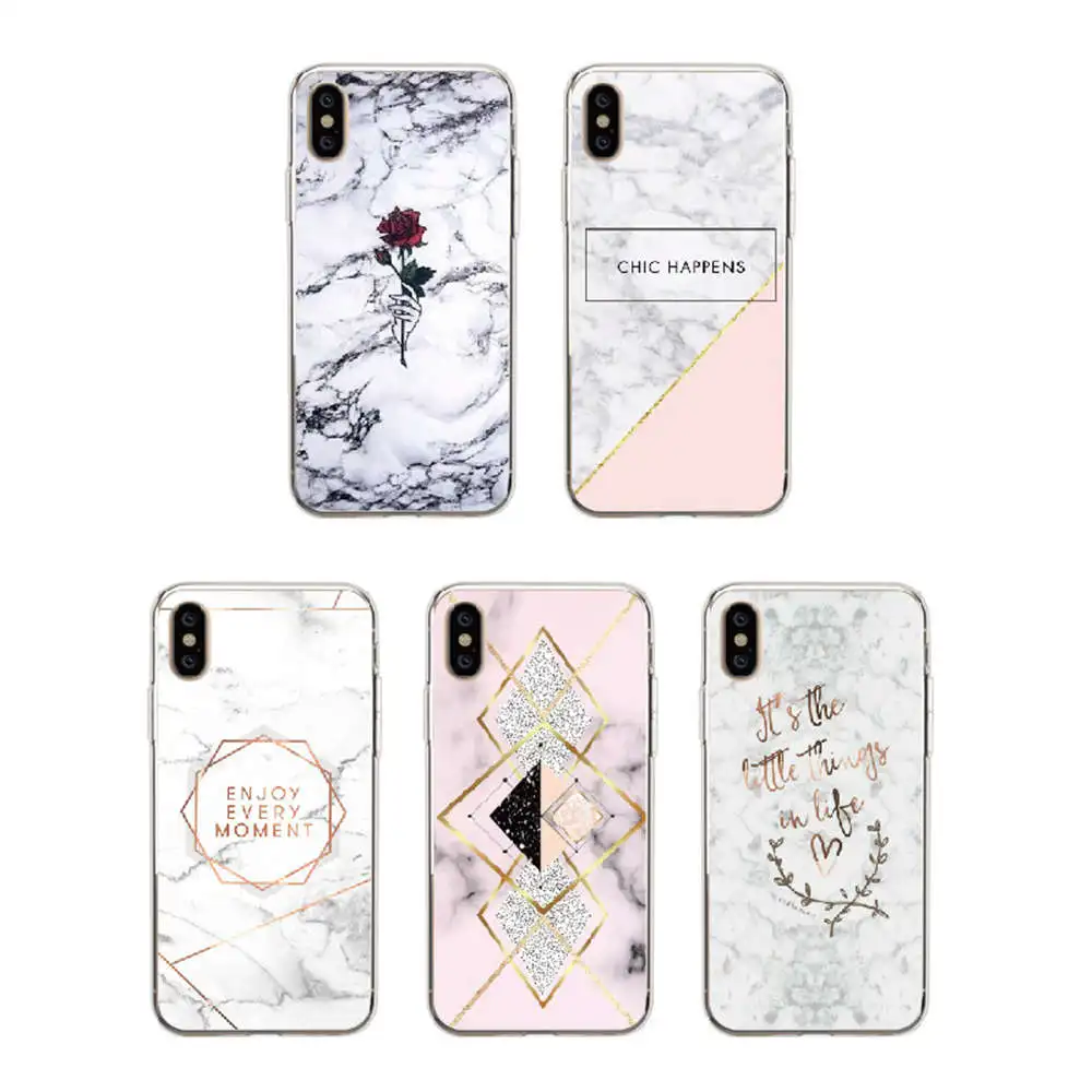 New Marble Mobile Phone Case for For IPhone 6S 7 8 Plus X XS XR MAX Fashion Fantasy Advanced Safety TPU Cover Smooth Surface |