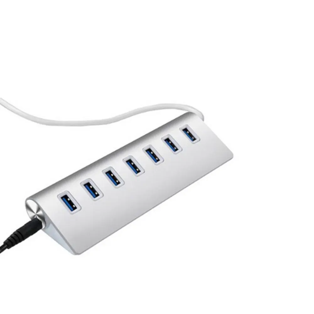 Leadzoe USB 3.0 концентратор 7-Порты и разъёмы Портативный высокое Скорость Алюминиевый
