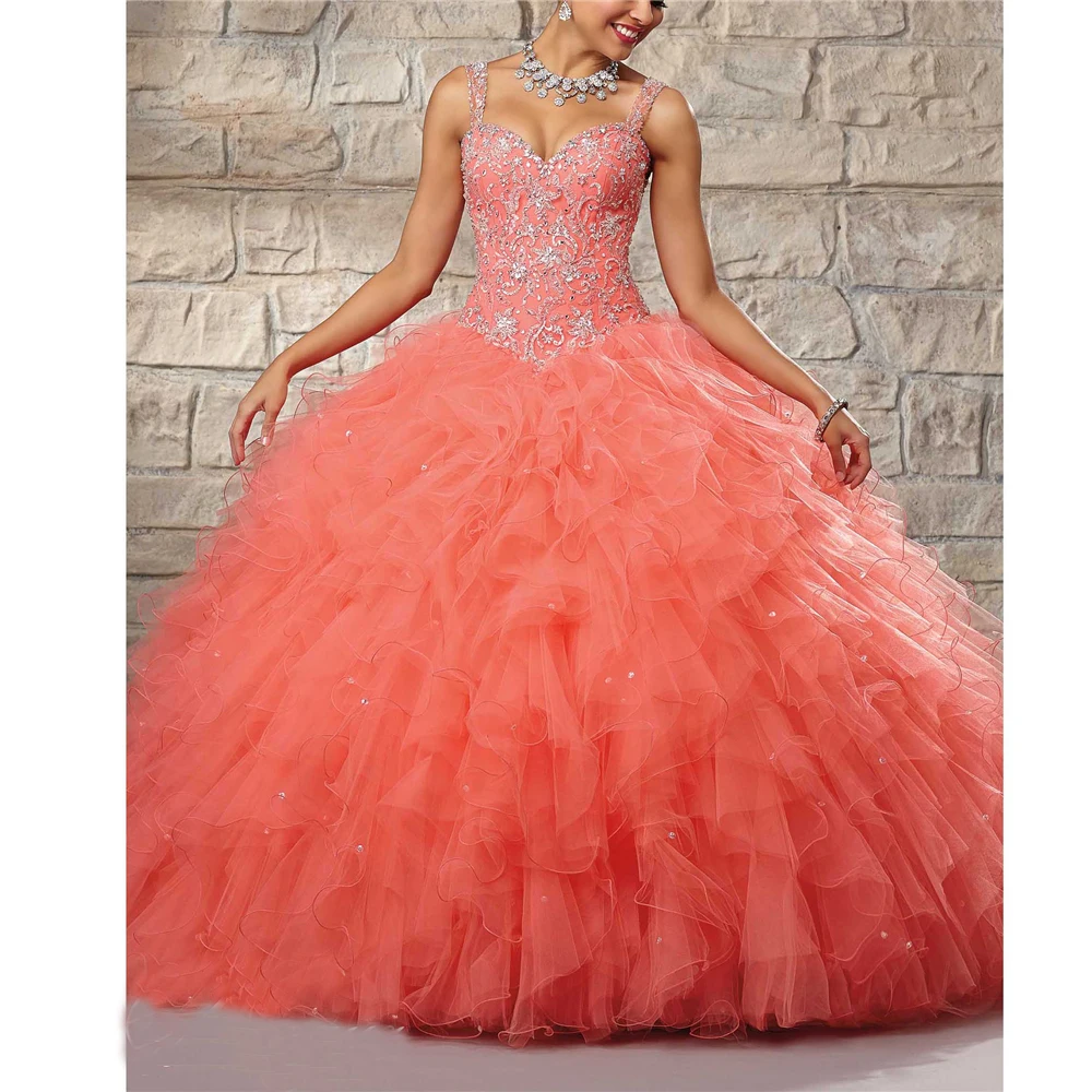 Иллюзия Спагетти ремни спинки Beadig блестками на шнуровке Vestidos De Quincea era платья Quincean era платья