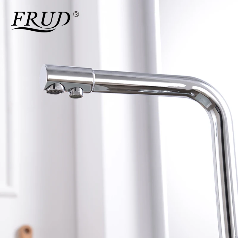 FRUD Новое поступление хром Чистая Вода Кухня Раковина кран поворотный носик