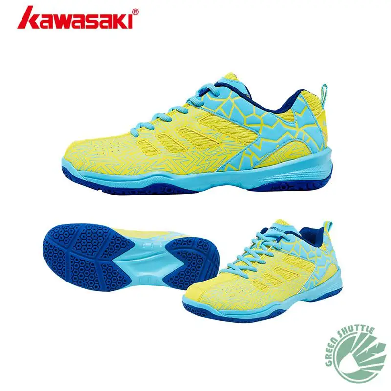 K-075-Yellow Лидер продаж Kawasaki K-076 K-075 для игры в бадминтон спортивная обувь PE ботинки баланса для Для мужчин и Для женщин кроссовки для бадминтона - Цвет: K-075-Yellow