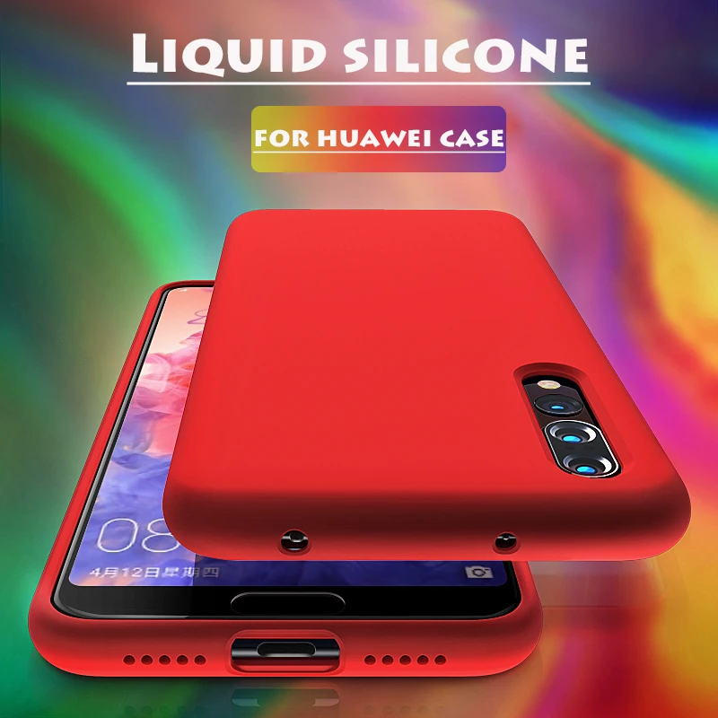 Защитная крышка для huawei P20 P30 P10 Plus PRO Чехол жидкий силикон PC SkinFeeling Honor 8 9 10 8X Lite