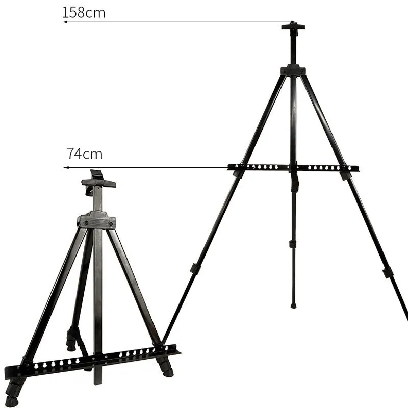 Черный цвет металлический эскиз мольберт складной дисплей алюминиевый из сплава