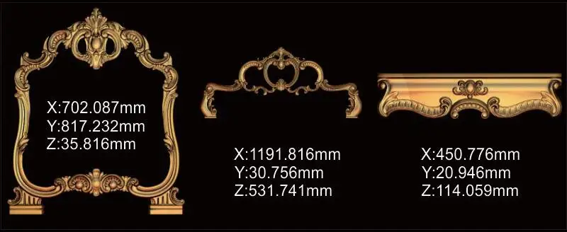 3 шт Спальня_ набор 3d модель STL рельеф для ЧПУ STL формат Спальня 3d модель для ЧПУ stl рельеф artcam vectric aspire
