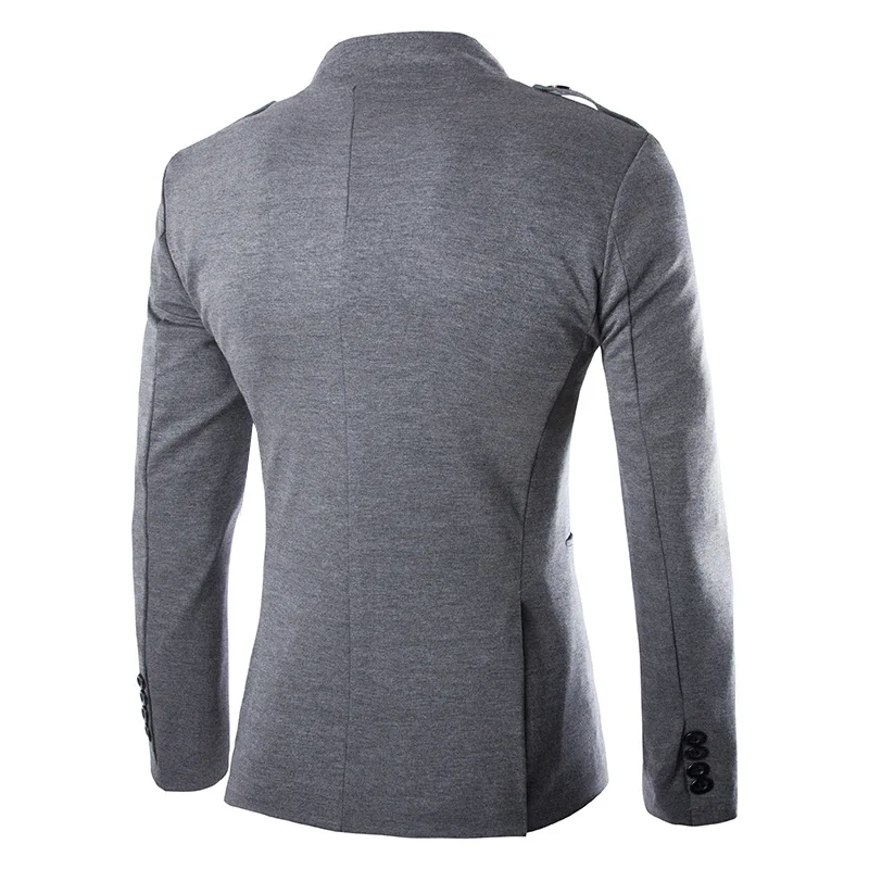 high Quality Stand Collar Coat Suit Jackets Slim Fit Mens Cardigans 2 colors M-2XL Hot Sale | Мужская одежда