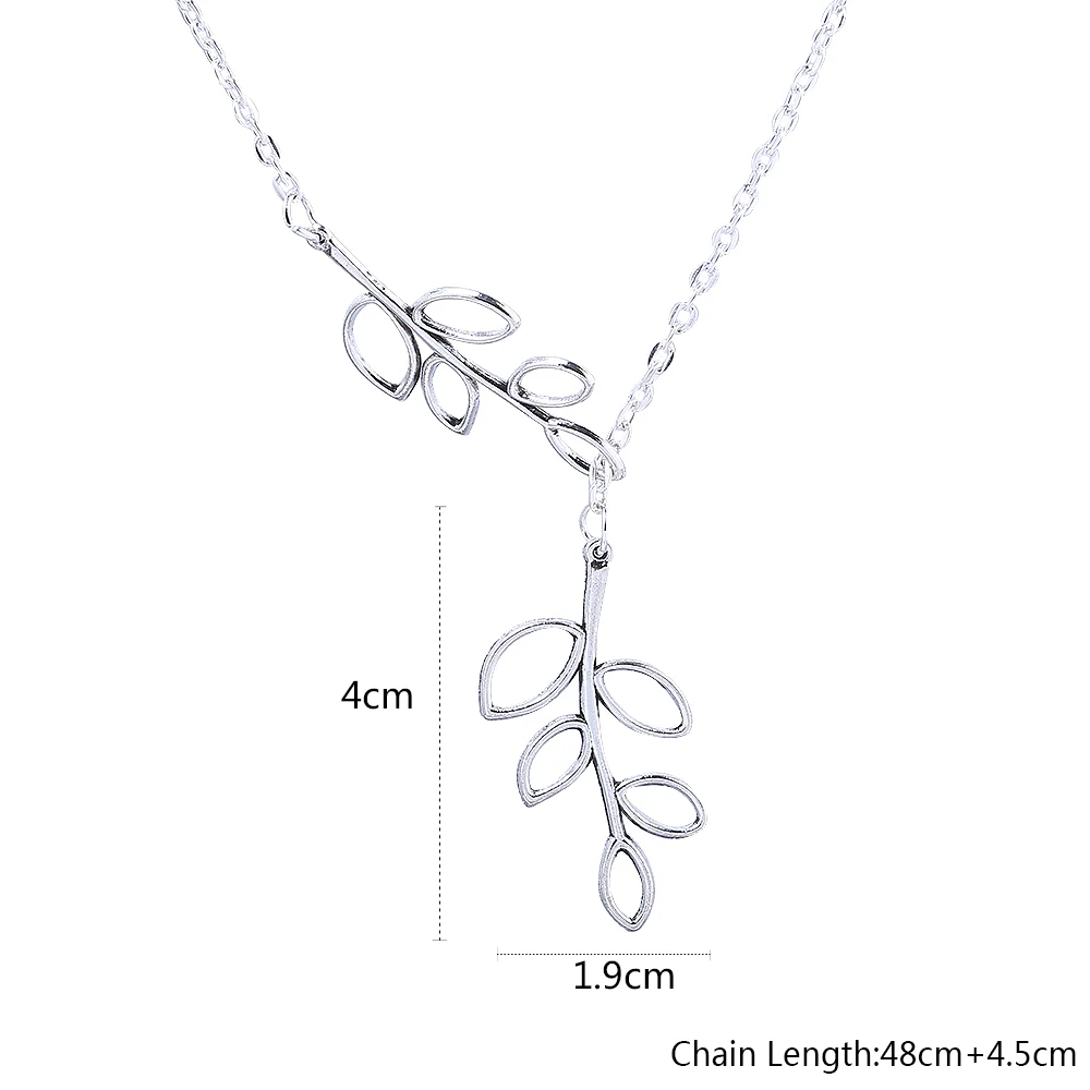 Korean version of jewelry simple metal leaves necklace cross tassel short Necklaces &amp Pendants Vintage Necklace Women | Украшения и