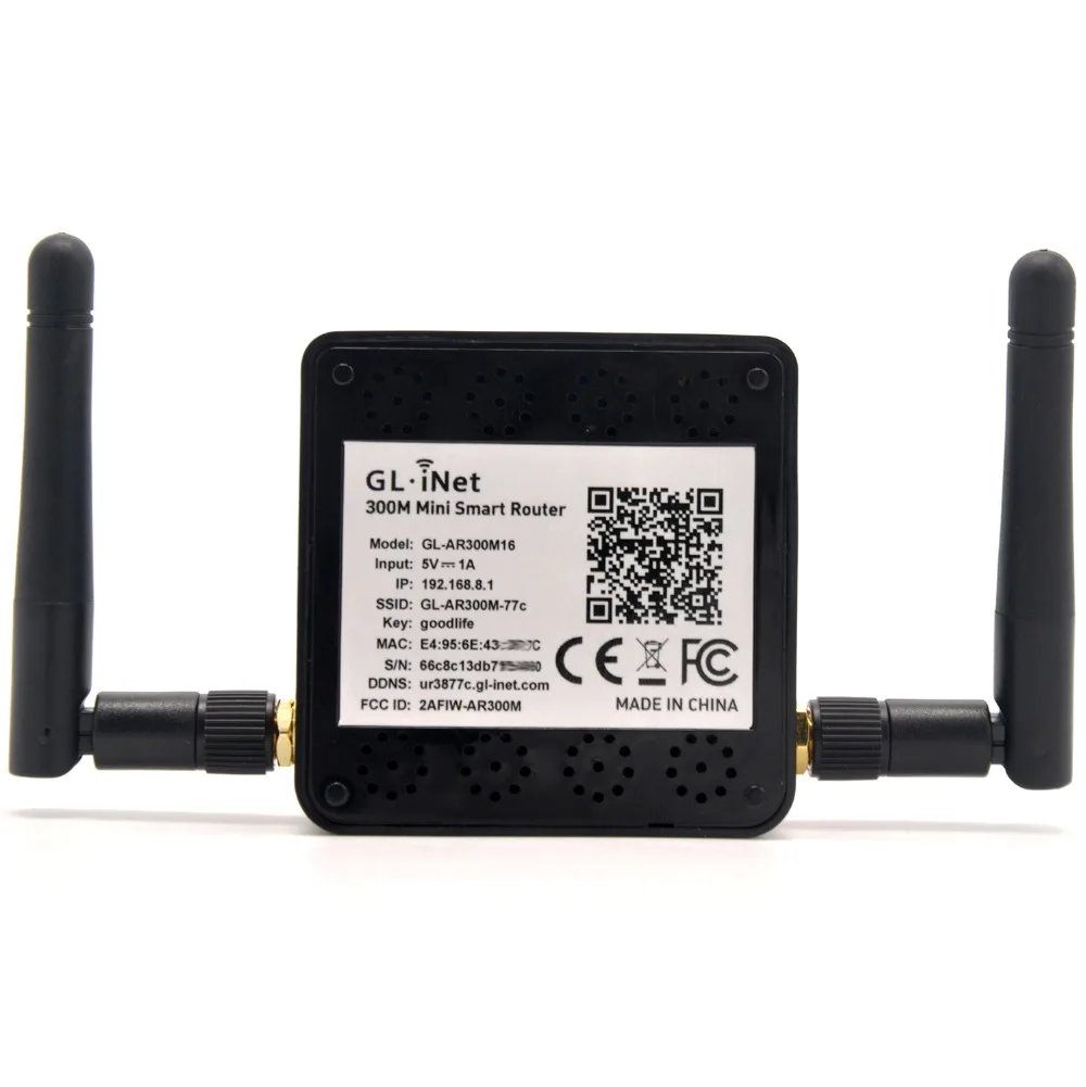 GL.iNet QCA9531 300 Мбит/с беспроводной мини Wi Fi роутер открытый дорожный 128 МБ ОЗУ с 2*2 дБи