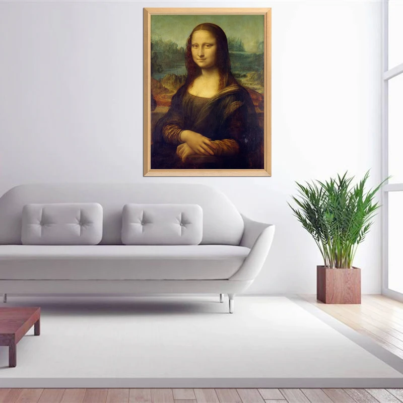 Da Vinci Алмазная картина &quotМона Лиза&quot 5D DIY алмазная полностью квадратная вышивка