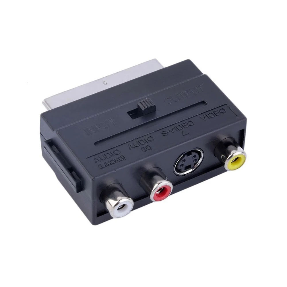 Конвертер SCART в 3RCA Для PS4 100 шт. 21Pin адаптер для игровых приставок RGB Scart Композитный