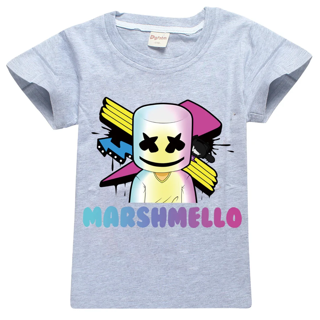 Dj marshmello/Детские толстовки с капюшоном, новинка года, летняя футболка с принтом modis для девочек, детские футболки, одежда из хлопка