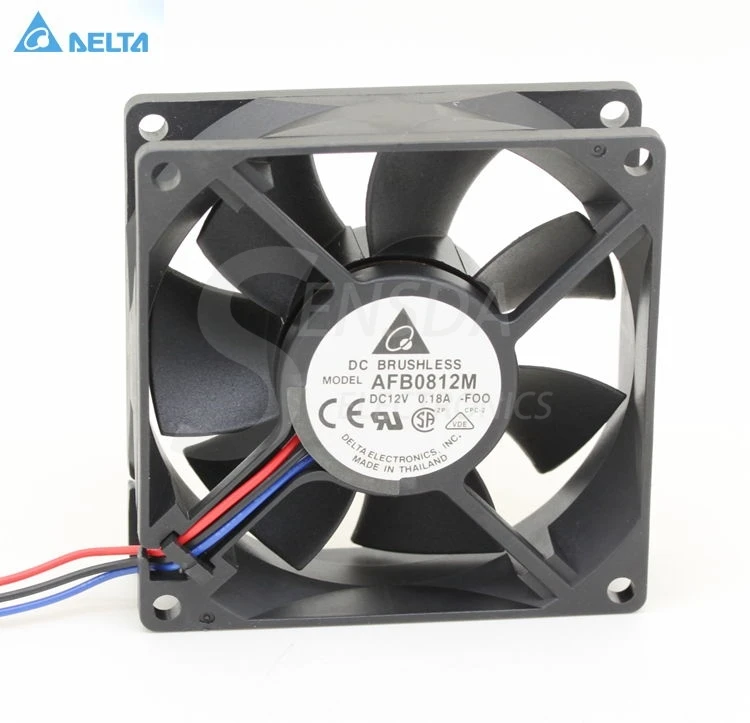 

for delta AFB0812M 8CM 8025 80mm DC 12V 0.18A 3 -pin computer server case inverter blower axial Cooling fans
