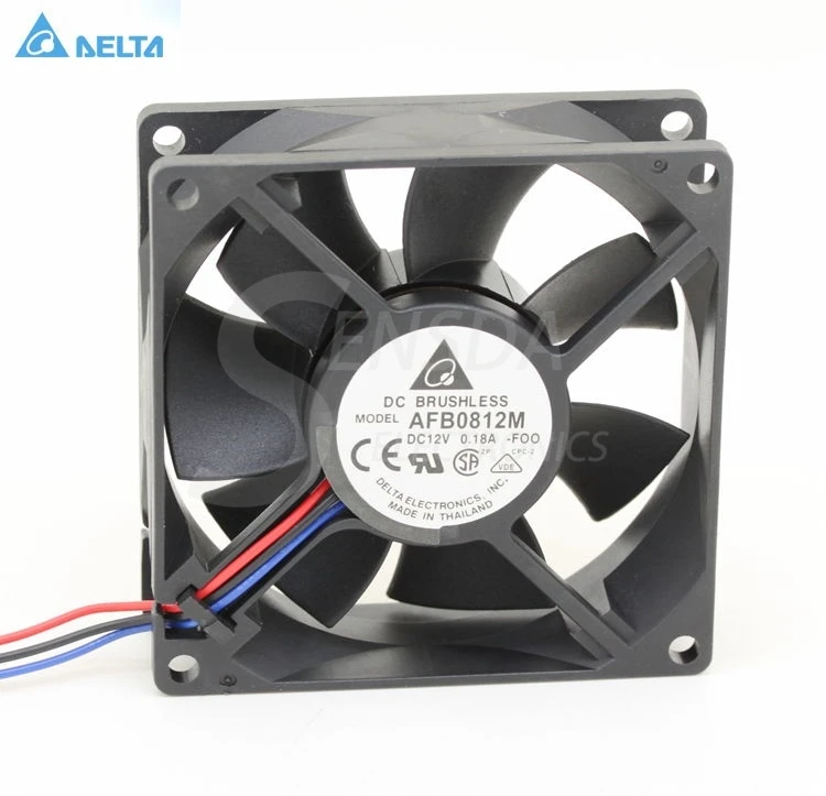 Для delta AFB0812M 8 см 8025 80 мм DC 12V 0.18A 3-контактный компьютер Серверный корпус инвертор