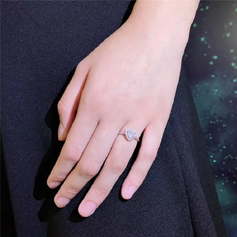 Wedding 100% Moissanite Diamond Ring Genuine 18K 750 White Gold D color VVS MO-008 Have a certificate | Украшения и аксессуары