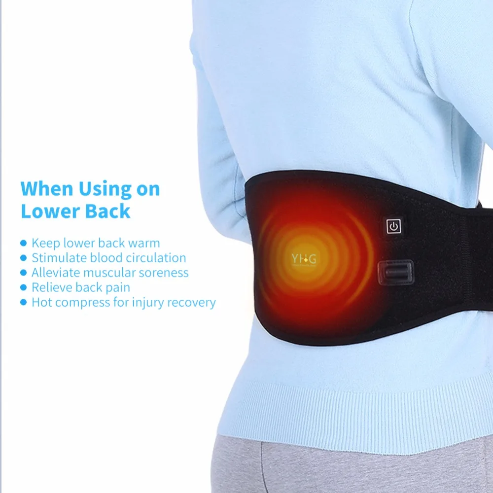 YOSOO Electric Heating Waist Pad Women Period Low Back Pain Relief Lumbar Support Bandage Uterus Warmer Belt Corset | Красота и