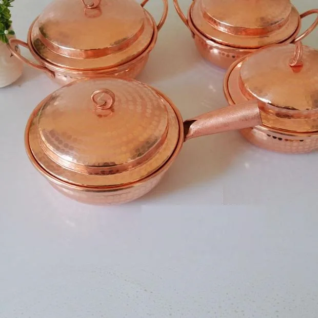Ручной работы из чистой меди горшок толстый рисовый суп лапша дома Кухня Кастрюля посуда подарок