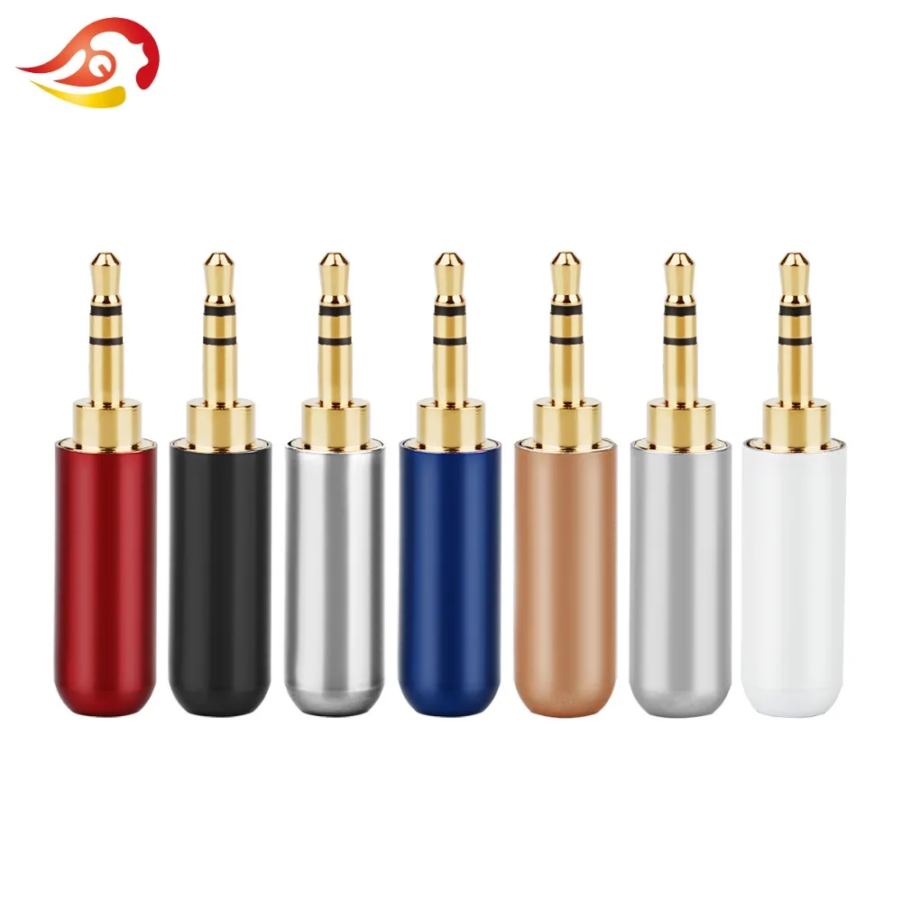 

QYFANG 2.5mm 3/4 Pole Earphone Soldering Audio Jack Male Headphone Repair Cable Plug Solder Wire Connector Metal Alloy Adapter