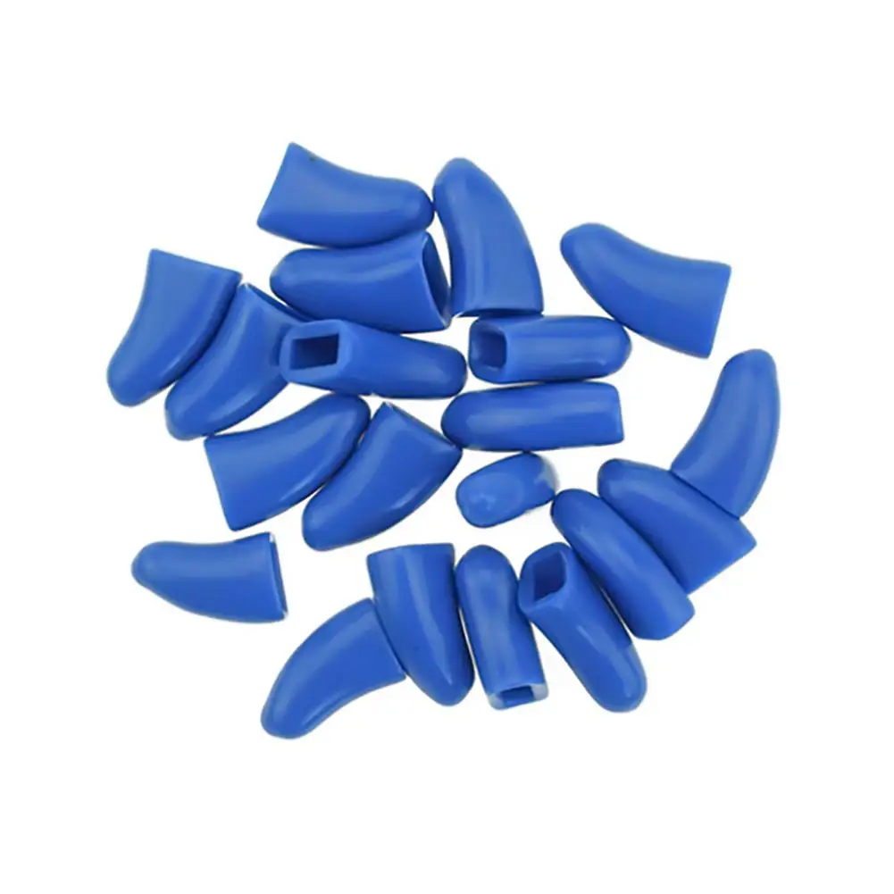 Blue Домашними животными, котом, собакой; Уход за лошадьми 20 шт./упак., устойчивое к царапинам в виде кошек и собак накладных когтей для домашних питомцев крышка коготь протектор с резиновыми полосками продается кошки Большая распродажа - Цвет: Blue