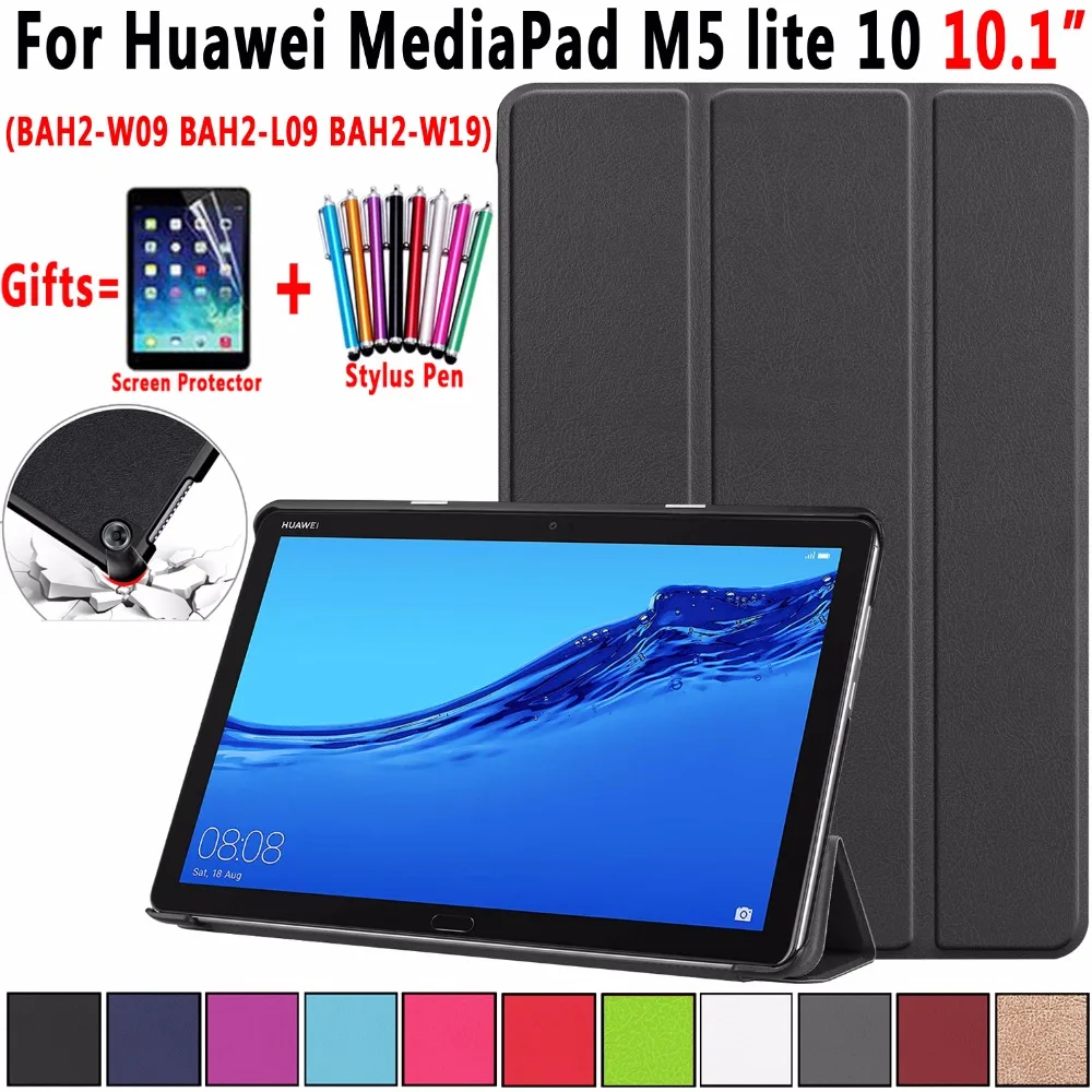 Кожаный чехол с отделениями для умный сон чехол для huawei MediaPad M5 Lite 10 10," BAH2-W09 BAH2-L09 BAH2-W19 принципиально корпус под плетенную сумку