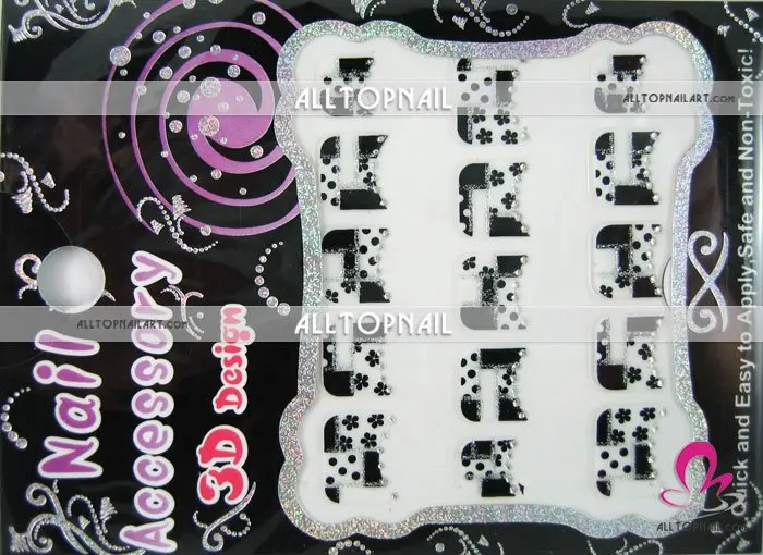 Стикеры 3D на ногти Nail Art 28 шт Профессиональная Смешанная фотография|french nail sticker|3d