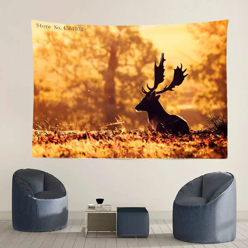 HD сумеречные гобелены с оленями домашний декор магазин на стену номера отеля