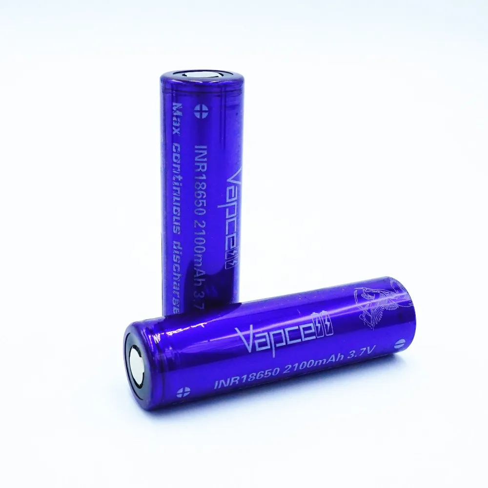 2 шт. VAPCELL INR18650 2100 мАч INR 18650 литиевая аккумуляторная батарея непрерывная 25 А
