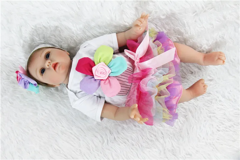 Куклы Reborn babies 22 &quotРеалистичная силиконовая кукла reborn для девочек с цветным